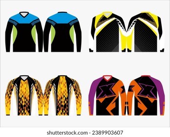 BMX Thrills Unleashed: 4-Pack Collection of High-Performance Jerseys - Ride in Style with Exclusive Designs for Extreme Adventures