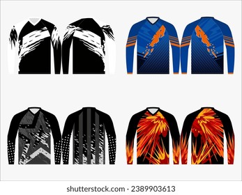 BMX Thrills Unleashed: 4-Pack Collection of High-Performance Jerseys - Ride in Style with Exclusive Designs for Extreme Adventures