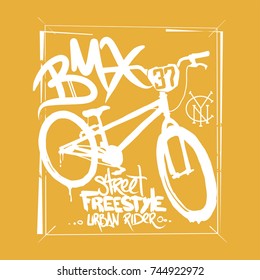 BMX t-shirt Graphics. Extreme bike street style