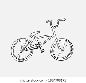 bmx vector skatepark stuff cartoon isolated line art
