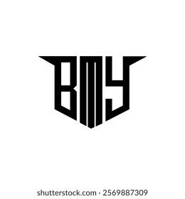 BMY letter logo design with white background in illustrator, vector logo modern alphabet font overlap style, calligraphy designs for logo, Poster, Invitation, etc.