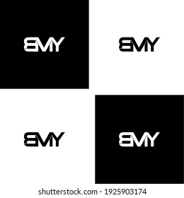 bmy letter original monogram logo design