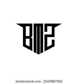 BMZ letter logo design with white background in illustrator, vector logo modern alphabet font overlap style, calligraphy designs for logo, Poster, Invitation, etc.