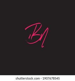 BN B N initial handwriting or handwritten logo for event