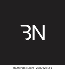 BN, B, N, letters logo monogram design vector template