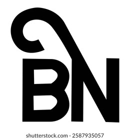 BN creative initials letter logo concept