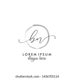 BN Initial beauty monogram logo vector