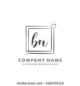 BN Initial beauty monogram logo vector