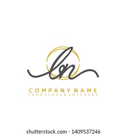 BN Initial handwriting logo concept