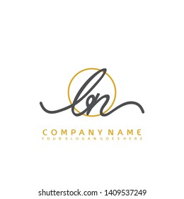 BN Initial handwriting logo concept