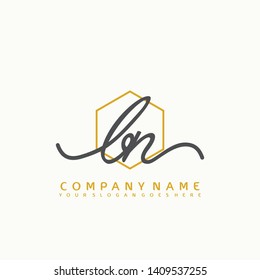 BN Initial handwriting logo concept
