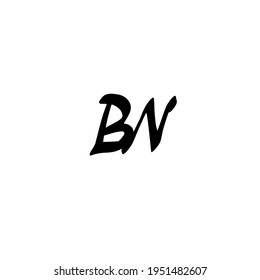 BN initial handwriting logo for identity