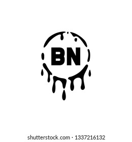 BN  Initial Handwriting logo template vector