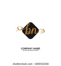 BN Initial handwriting logo vector