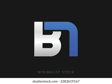 BN Initial Letter Abstract Icon, N Vector Logo Alphabet Monogram, BN Illustration Initial Template letter for Business, NB Company Logo, Luxury Design