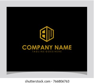 BN initial letter logo design