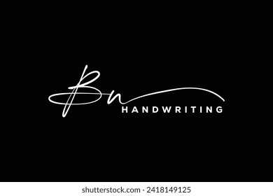 BN initials Handwriting signature logo. BN Hand drawn Calligraphy lettering Vector. BN letter real estate, beauty, photography letter logo design.