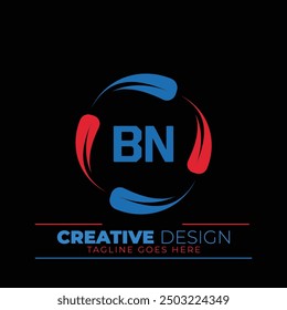 BN letter logo creative design. BN unique design. BN creative initials letter logo concept.
