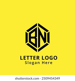 Logotipo da letra BN Creative Design. BN monogram Logo Vetor de Conceito Único. BN criativo moderno plano abstrato iniciais letra logotipo.