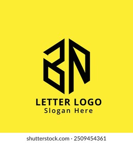 Logotipo da letra BN Creative Design. BN monogram Logo Vetor de Conceito Único. BN criativo moderno plano abstrato iniciais letra logotipo.