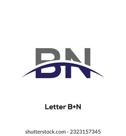 BN letter logo design icon