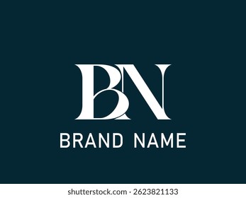 BN letter logo design .Initial letter BN monogram logo. BN logo design vector.