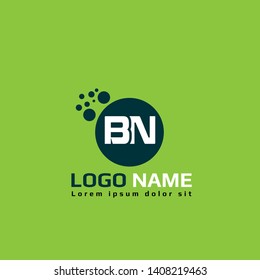 BN logo concept. Designed for your web site design, logo, app, UI. map pin logo design.BN corporate identity logo. can be used for business company. modern illustration.modern graphic design