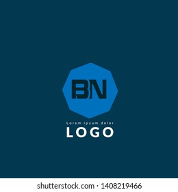 BN logo concept. Designed for your web site design, logo, app, UI. map pin logo design.BN corporate identity logo. can be used for business company. modern illustration.modern graphic design