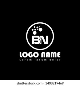 BN logo concept. Designed for your web site design, logo, app, UI. map pin logo design.BN corporate identity logo. can be used for business company. modern illustration.modern graphic design