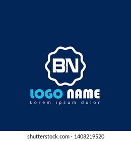 BN logo concept. Designed for your web site design, logo, app, UI. map pin logo design.BN corporate identity logo. can be used for business company. modern illustration.modern graphic design