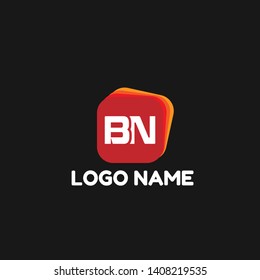 BN logo concept. Designed for your web site design, logo, app, UI. map pin logo design.BN corporate identity logo. can be used for business company. modern illustration.modern graphic design