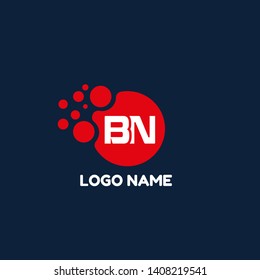 BN logo concept. Designed for your web site design, logo, app, UI. map pin logo design.BN corporate identity logo. can be used for business company. modern illustration.modern graphic design