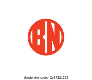 BN Logo design vector template. BN
