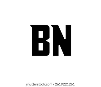 BN Logo design vector template. BN