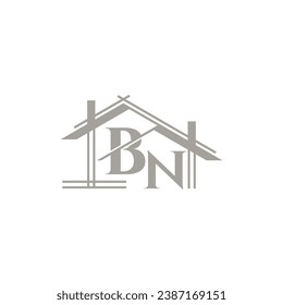 BN logo with a home form element which means a real estate company