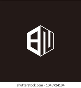 BN Logo Initial Monogram Negative Space Designs Templete