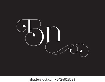 BN Logo. Letter Design AND INITIAL LOG 