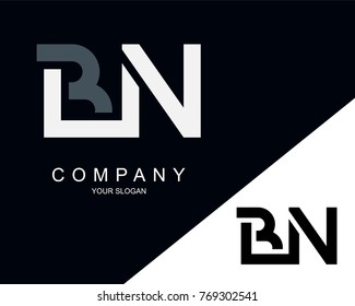 BN Logo Letter Design Template Element