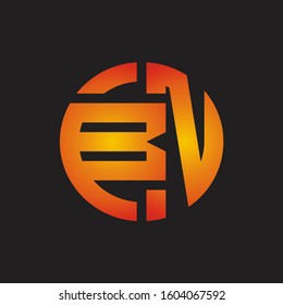 BN Logo monogram with cutting line style isolated on colors