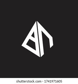 BN Logo monogram with standout triangle shape ribbon design template