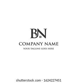 BN logo with a window form element which means a real estate company