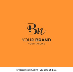 BN, NB Abstract Letters Logo  Monogram.