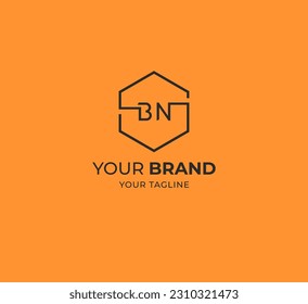 BN, NB Abstract Letters Logo  Monogram.