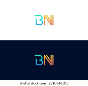 BN, NB Abstract Letters Logo  Monogram.