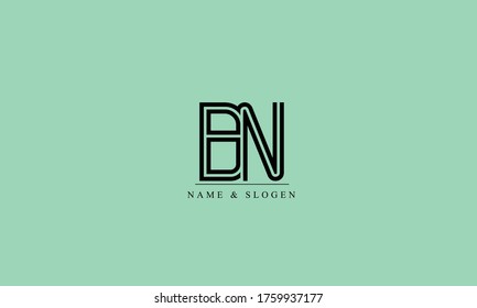 BN NB abstract vector lgoo monogram template
