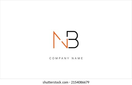 BN, NB alphabet letters logo monogram