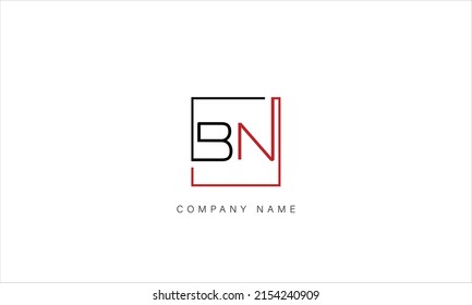 BN,  NB alphabet letters logo monogram