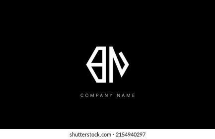BN, NB alphabet letters logo monogram