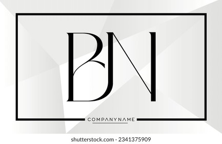 BN or NB Alphabet Letters Logo Monogram	
