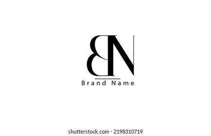 BN NB B N abstract vector logo monogram template